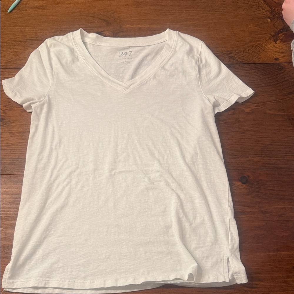 Maurices Classic White V-Neck Tee